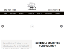 Tablet Screenshot of freshmedicalspa.com